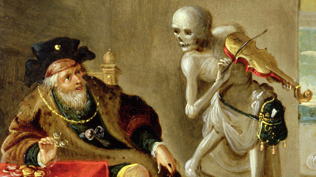 Composer Camille Saint-Saëns' piece Danse Macabre draws on the late-medieval allegory of "the Dance of Death" — pictured here in a painting of the same name by Frans Francken
